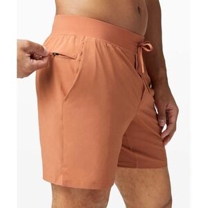 Lululemon Mens THE Linerless Short 7" Sedona Sunset XL M7AKSS